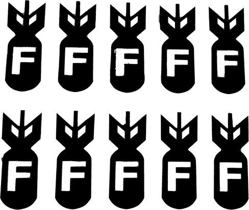10x 2 "F-Bomb Vinyl Secal Stickers 75091 (Red) in Saudi Arabia