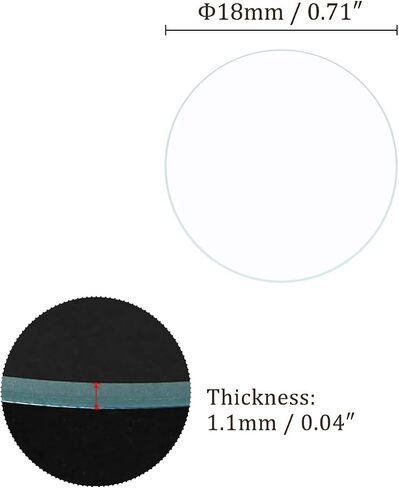 6pcs Watch Crystal Lens - [25mm] Round Flat Watch Lens Replacement for Watch Dial Use, Clear in Saudi Arabia