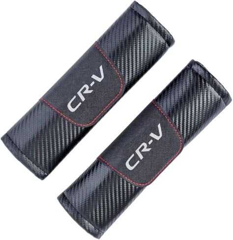2Pcs Carbon Fiber Leather Seat Belt Cushions Shoulder Pad Soft for CRV Accessories for CR-V Interior Accessories (C) in Saudi Arabia