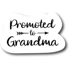 2 Pack Grandma Sticker Promoted to Grandma 4 in Decal Fashion Woman Sticker Graphic Auto, Wall, Laptop, Water Bottle |PS847|