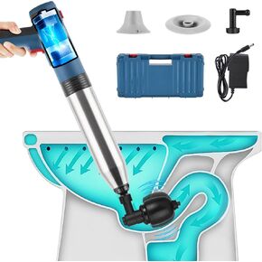 مكبس مرحاض كهربائي مكبس هواء للمرحاض، أداة إزالة انسداد المرحاض، أداة إزالة انسداد الهواء بالضغط العالي، منظف الصرف، مزيل انسداد الصرف، غطاس لحوض المطبخ، تصريف الأرضية، حوض الاستحمام in Kuwait