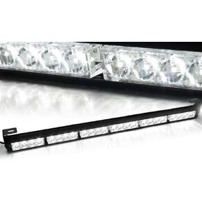 27 بوصة 24 مصباح LED 13 وضعًا وامضًا عالي الكثافة، مستشار المرور، إنفاذ القانون، تحذير الطوارئ، مجموعة شريط الضوء القوية للشاحنة، مركبة سرية مع دعامة كأس شفط كبيرة قابلة للتعديل in Kuwait