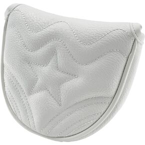 Golf Club Star Mallet Putter Cover PU Leather Headcover with Magnetic Closure