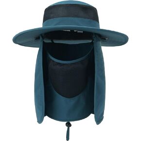 Outdoor Sun Hat UPF 50 Protection Waterproof Fishing hat Face Cover Summer Neck Flap Hat
