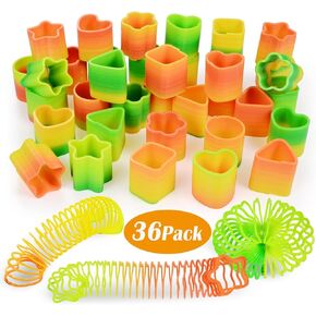 36 Pack Spring Rainbow Toys Bulk, Kids Party Favors, Goodie Bag Stuffer Gifts, Reward Prizes for Kids Classroom, Pinata Fillers, Birthday Gift for Kids, Boys, Girls