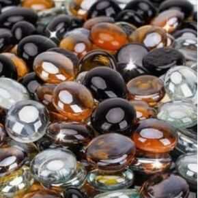 DomeStar 5LB Flat Glass Marbles, Brown Marbles for Vases Fish Tank Rocks Vase Fillers Glass Pebbles for Table Scatters Aquarium DIY Crafts