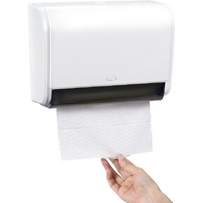 Ailelan Paper Towel Dispenser, Commercial Paper Towel Holder Wall Mount, C-Fold/Multifold Hand Towel Dispenser, Touchless Paper Towel Dispenser for Bathroom, Restroom, Toilet (Black)