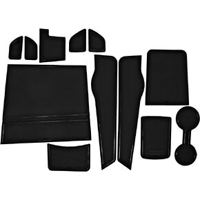 CupHolderHero fits Nissan Versa Accessories 2020-2024 Premium Custom Interior Non-Slip Anti Dust Cup Holder Inserts, Center Console Liner Mats, Door Pocket Liners 14pc Set (Blue Trim)