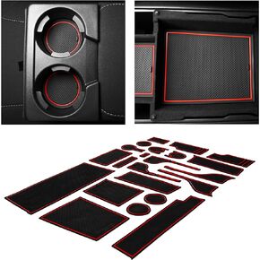 CupHolderHero fits Ford Fusion Accessories 2017-2020 Premium Custom Interior Non-Slip Anti Dust Cup Holder Inserts, Center Console Liner Mats, Door Pocket Liners 22pc Set (Blue Trim)