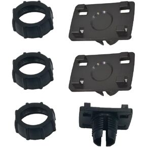 3 Pack 17mm Ball Joint Socket to 4-Button Lock Plate Adapter Connector Base Support Mount Stand with Tightening Nut for Car Phone Holder GPS Bike Handlebar Bag Motocycle Rear View Bracket
