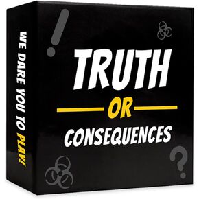 Truth or Dare & Consequences Card Game for Adults – 250+ Playing Adult Card Game for Bachelorette Party, Travel, Family Fun – Exciting Adult Party Games for Fun Game Nights with Friends and Family