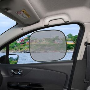 Car Window Shades (2 Pack) - 17.3"x14.2" Car Sun Shade with 4 Sucker, Car Window Shades for Baby, Sun Shade Blocker, Glare Shield and UV Rays Protection