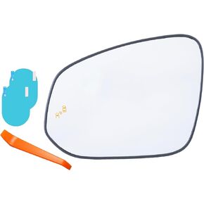 Driver Side Mirror Glass Replacement Compatible with Toyota RAV4 2013-2024, Tacoma 2016-2024, 4RUNNER 2014-2024, Heated, with Blind Spot Detection, Without Auto Dimming