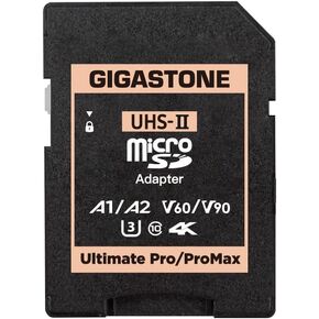 Gigastone UHS-II MicroSD to UHS-II SD Memory Card Adapter, Camera Ultimate UHS-II Adapter.
