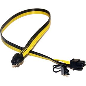 PCIe 6 Pin Male to 8 Pin (6+2) Male,TeamProfitcom PCI Express Power Adapter Cable ONLY for CoolerMaster and Thermaltake Power Supply with PCIe 6 Pin Port for Graphics Video Card 20-inches