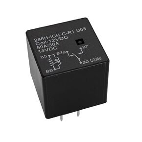 Relay 898H-1CH-C-R1 U03, 12VDC 50A 5 Pins Automotive Relay - SPDT Plug-in High Performance Automotive Relay