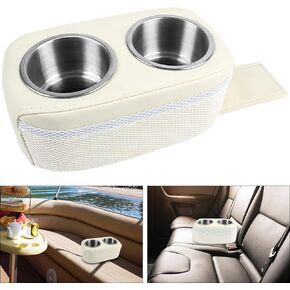 Boat Cup Holder,Stainless Steel Marine Cup Holder Pontoon Double Drink Holder,Portable Pontoon Cup Holder Boat Drink Holders Cup Holders for Boat Yachts,Rvs,Car Seats