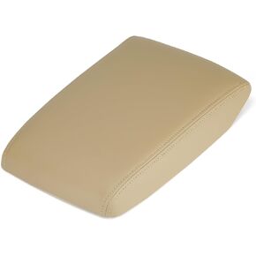 AEagle Beige Center Console Cover Armrest Lids w/Base for 2008-2014 Toyota Highlander, PU & ABS Plastic