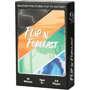 Flip N' Forecast - لعبة بطاقة التنبؤ النهائية لليلة الألعاب العائلية - أفضل إضافة جديدة إلى ألعاب اللوحة الخاصة بك للمراهقين - 2-8 لاعبين، للأعمار من 6 سنوات فما فوق
