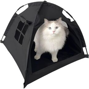 Grey Cat Tent House、Cat's Nest, Portable Indoor/Outdoor Pet Tent House for Cats, Puppies and Other Small Animals
