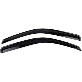 Window Visor Compatible with 2004-2012 Chevy Colorado Standard Cab, Acrylic Black Slim Style Sun Rain Guards Cover by IKON MOTORSPORTS, 2005 2006 2007 2008 2009 2010 2011