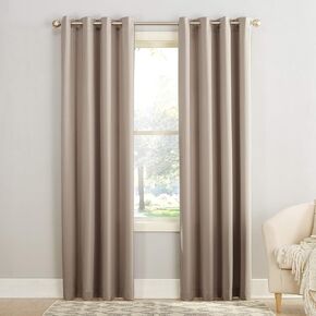 Sun Zero Barrow Energy Efficient Grommet Curtain Panel Pair 54" x 84"