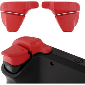 مجموعة تعزيز أزرار الكتف من PlayVital LR لوحدة تحكم سطح البخار، وموسع L1R1L2R2 لشاشة LCD على سطح البخار، وأزرار مضافة للقبضة الطبيعية لسطح البخار OLED - أسود
