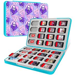 for Nintendo Switch Game Case with 32 Game Holder Slots and 32 SD Micro Card Slots for Nintendo Switch/Lite/OLED,Cute Cartoon Games Cartridge Cases for Boys Kids Girls Kawaii Storage Box, Maliao