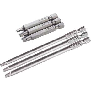 Magnetic Square Head Screwdriver Bits Set with 1/4 Inch Hex Shank, 6 PCS Square Screwdriver Drill Bit Set-SQ1/SQ2/SQ3-2 Inch/4 Inch