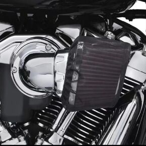 عنصر فلتر هواء بديل عالي التدفق لجهاز التهوية - محرك Milwaukee-Eight '18 إصدارًا Softail و'17 إصدارًا أحدث للرحلات والدراجات ثلاثية العجلات المجهزة بمنظف هواء 114 (عنصر فلتر هواء Grey114)