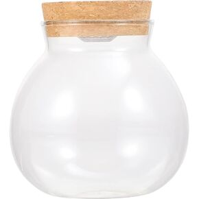 POPETPOP DIY Microlandscape Bottle Glass Bottles Glass Terrarium Container, Micro Landscape DIY Bottle Terrarium Plants Micro Landscape Vase with LED Light 12X10X10cm Landscaping Bottle