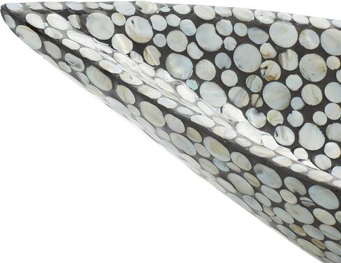 Deco 79 Mother of Pearl Oval Tray, 22" x 6" x 10", White in Saudi Arabia