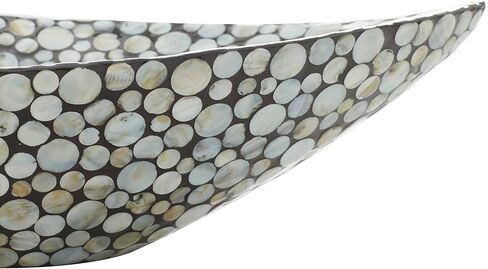Deco 79 Mother of Pearl Oval Tray, 22" x 6" x 10", White in Saudi Arabia