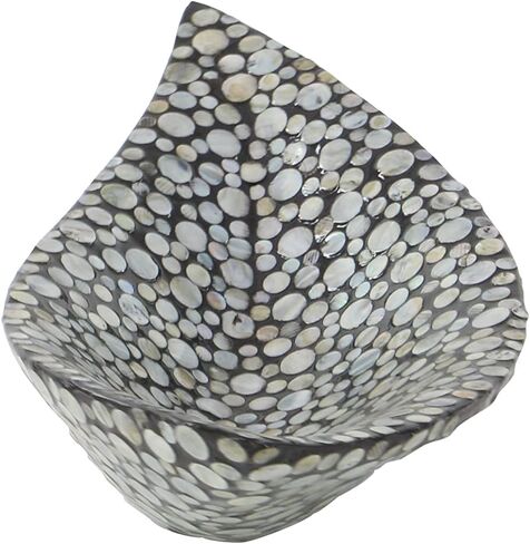 Deco 79 Mother of Pearl Oval Tray, 22" x 6" x 10", White in Saudi Arabia