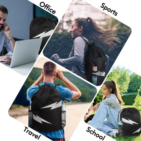 Soccer Bag with Detachable Ball Mesh Bag, Large Capacity Drawstring Gym Bag for Adult Boys Girls, Waterproof Sport Equipment Bag Suitable for Basketball Volleyball Baseball in Saudi Arabia