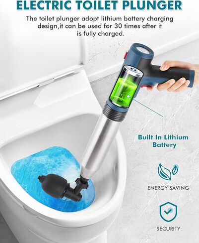 مكبس مرحاض كهربائي مكبس هواء للمرحاض، أداة إزالة انسداد المرحاض، أداة إزالة انسداد الهواء بالضغط العالي، منظف الصرف، مزيل انسداد الصرف، غطاس لحوض المطبخ، تصريف الأرضية، حوض الاستحمام in Kuwait