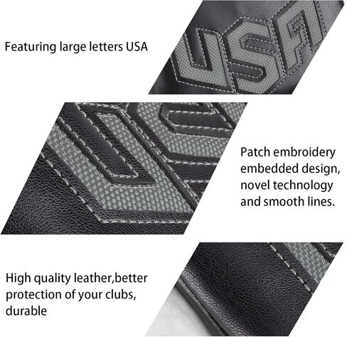 Golf Head Covers Mallet Square/Half Mallet Putter Golf Club Protector USA Pattern in Saudi Arabia