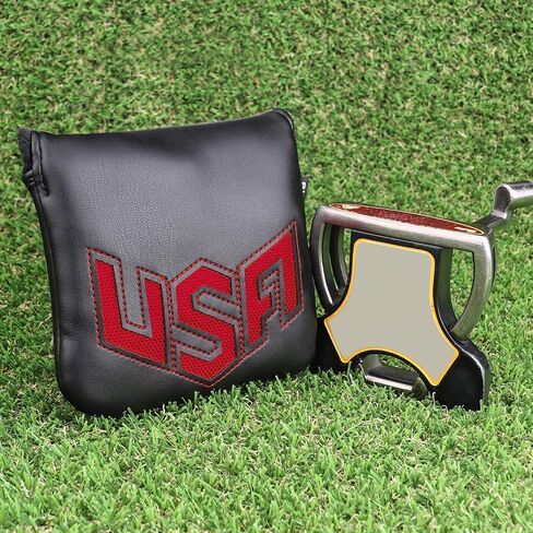 Golf Head Covers Mallet Square/Half Mallet Putter Golf Club Protector USA Pattern in Saudi Arabia
