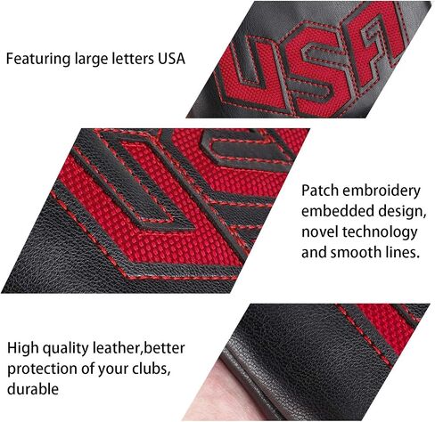Golf Head Covers Mallet Square/Half Mallet Putter Golf Club Protector USA Pattern in Saudi Arabia