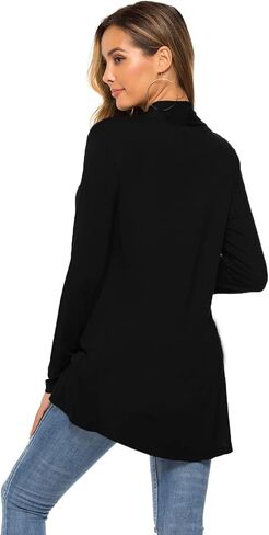 Women's Casual Lightweight Open Front Long Sleeve Cardigans with Pockets in Saudi Arabia