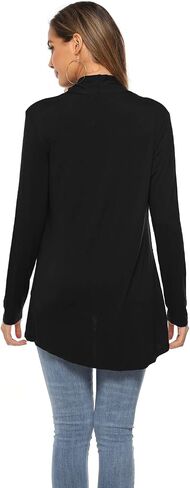 Women's Casual Lightweight Open Front Long Sleeve Cardigans with Pockets in Saudi Arabia