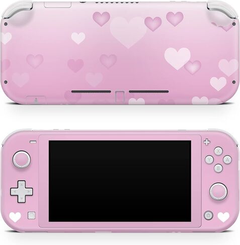 TACKY DESIGN Heart Skin Compatible with Nintendo Switch lite Skin,Pink Color Compatible with Switch lite Cover Vinyl 3m Decal Cute Full wrap Compatible with Switch lite Sticker in Saudi Arabia