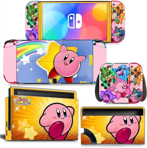 ملصق جلدي واقٍ من الفينيل لجهاز Switch OLED Kirby Super Star Ultra in Kuwait