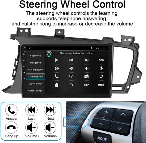 Android 13 for Kia Optima K5 Radio 2010-2013 with Wireless Apple Carplay Android Auto 9" Touchscreen Car Stereo with Free Backup Camera GPS Navigation Bluetooth FM RDS DSP Head Unit (2GB RAM+32GB ROM) in Saudi Arabia