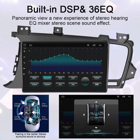 Android 13 for Kia Optima K5 Radio 2010-2013 with Wireless Apple Carplay Android Auto 9" Touchscreen Car Stereo with Free Backup Camera GPS Navigation Bluetooth FM RDS DSP Head Unit (2GB RAM+32GB ROM) in Saudi Arabia