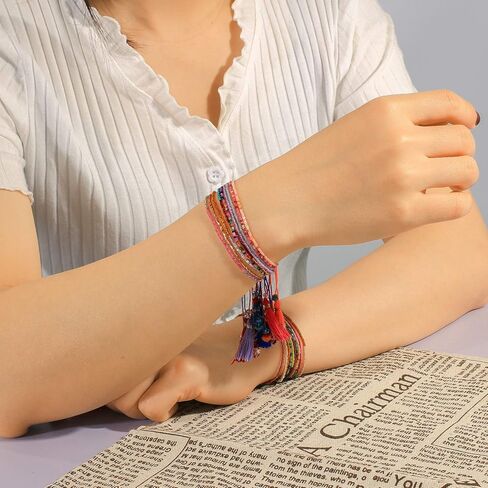 KELITCH جديد 2020 أساور الصداقة ميوكي مطرز أساور منسوجة للنساء أساور أساور (أسود) in Kuwait