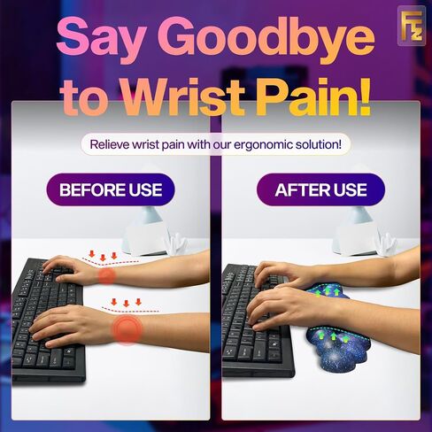 3pcs Cloud Wrist Rest - Large Waterproof Leather Galaxy Mouse Pad Keyboard Wrist Rest, Non-Slip Gaming Desk Coaster Wrist Rest for Computer Keyboard Mouse Pad Cloud Set for Typing Wrist Support in Saudi Arabia