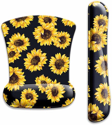 Keyboard Wrist Rest Pad and Ergonomic Mouse Pad with Wrist Support Gel Set, Non-Slip Rubber Base, Cute Mouse Pad for Easy Typing & Pain Relief, for Gaming, Computer, Office -Heart Galaxy in Saudi Arabia