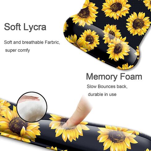 Keyboard Wrist Rest Pad and Ergonomic Mouse Pad with Wrist Support Gel Set, Non-Slip Rubber Base, Cute Mouse Pad for Easy Typing & Pain Relief, for Gaming, Computer, Office -Heart Galaxy in Saudi Arabia