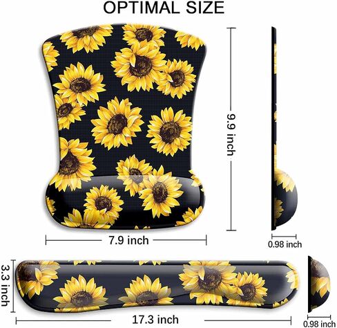 Keyboard Wrist Rest Pad and Ergonomic Mouse Pad with Wrist Support Gel Set, Non-Slip Rubber Base, Cute Mouse Pad for Easy Typing & Pain Relief, for Gaming, Computer, Office -Heart Galaxy in Saudi Arabia
